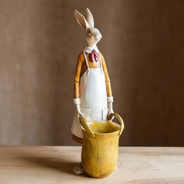 Cute Rabbit Storage Bottle Pen Holder Chopstick Holder Creativity Desktop Ornaments Home Decor Room Desk Decoration Accessories